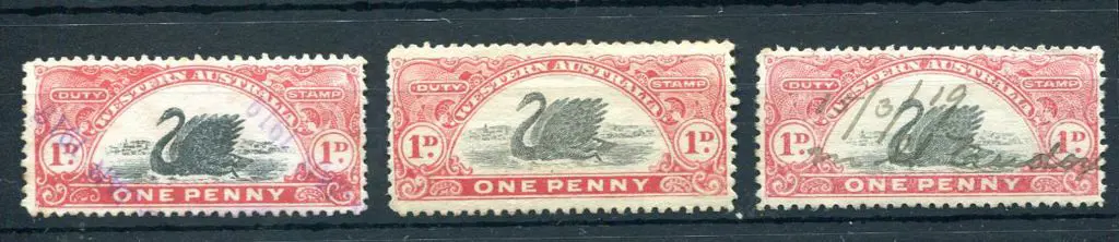 1909 1d red-black with inverted wmk F/U (light ... Image 1++