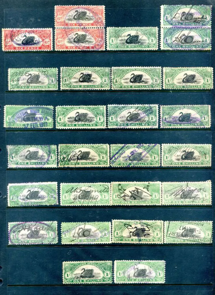 1909 1d to 1/- set of 4 vals incl vertical pair of ... Image 1++