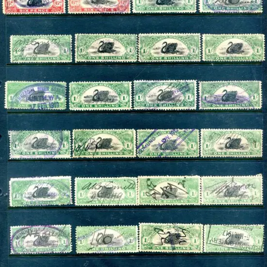 1909 1d to 1/- set of 4 vals incl vertical pair of ...