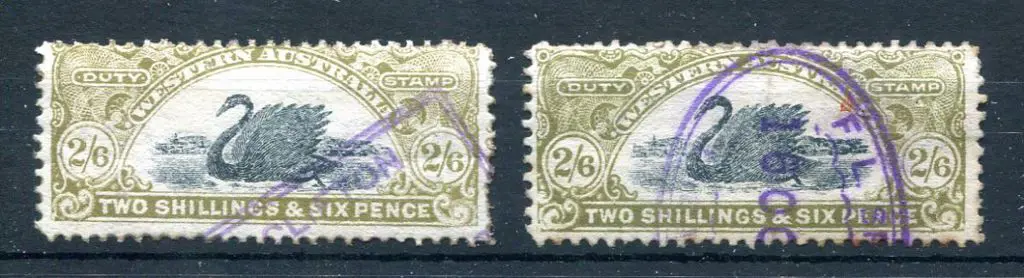 1911/12 2/6d brown-olive & 2/6d yellowish-olive ... Image 1++
