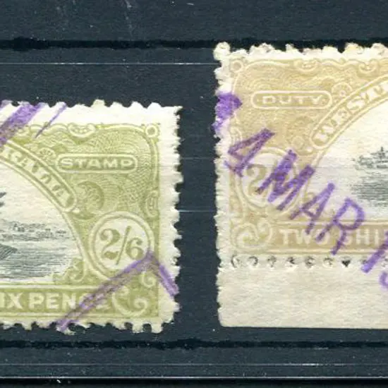 1911/13 2/6d olive with inverted wmk used with ...