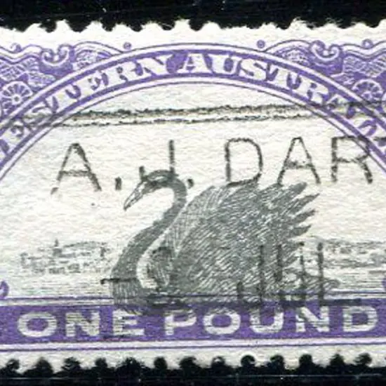 1919 £1 black & violet, perf. 11 W Crown A wmk ...