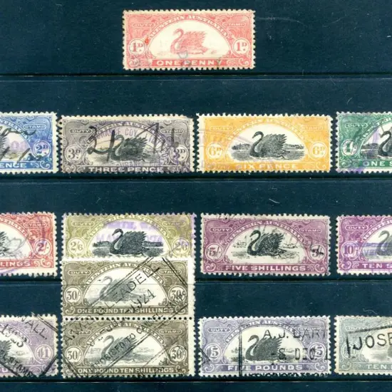 1920/23 1d to £10 grey set of 14. Good to fine ...