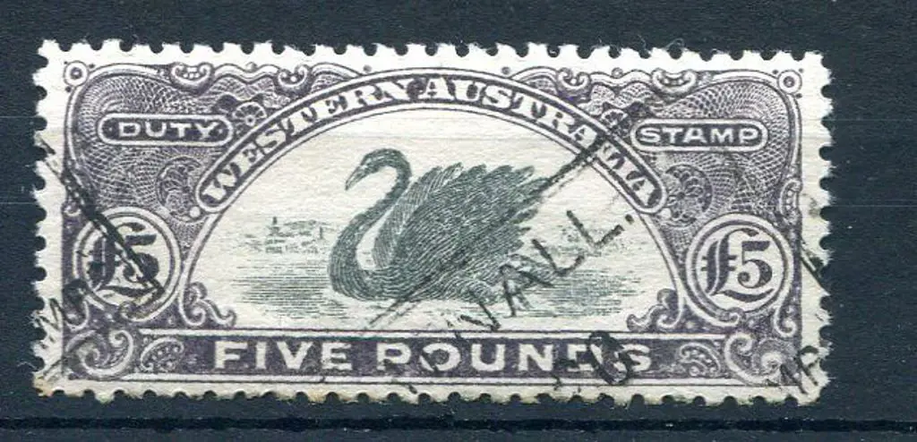 1917/22 £5 slate-purple with inverted wmk. Superb ... Image 1++