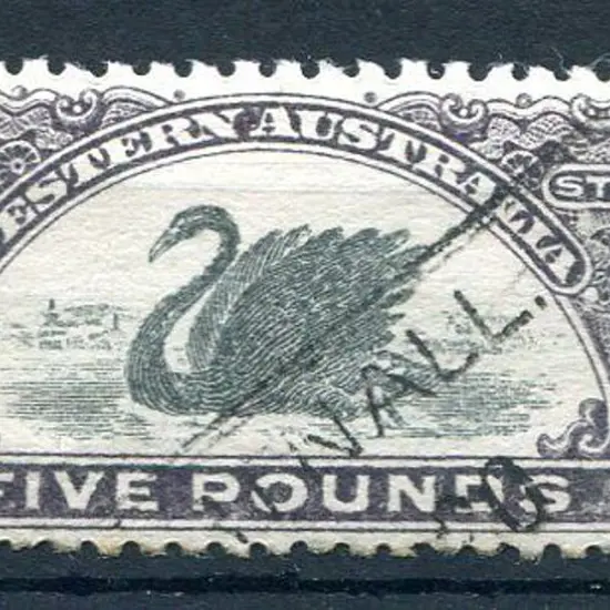 1917/22 £5 slate-purple with inverted wmk. Superb ...
