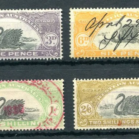 1922/30 3d lavender-grey, 6d orange-yellow, 1/- ...
