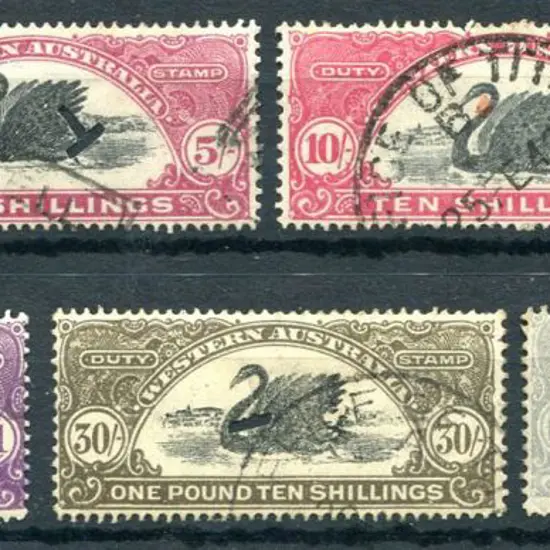 1922/30 5/- claret, 10/- bright carmine, £1 bright ...