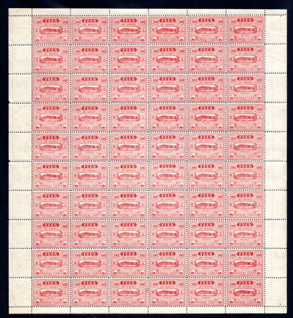 1907 £100 Supreme Court Fees red, perf. 11, ... Image 1++