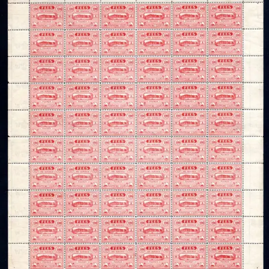 1907 £100 Supreme Court Fees red, perf. 11, ...