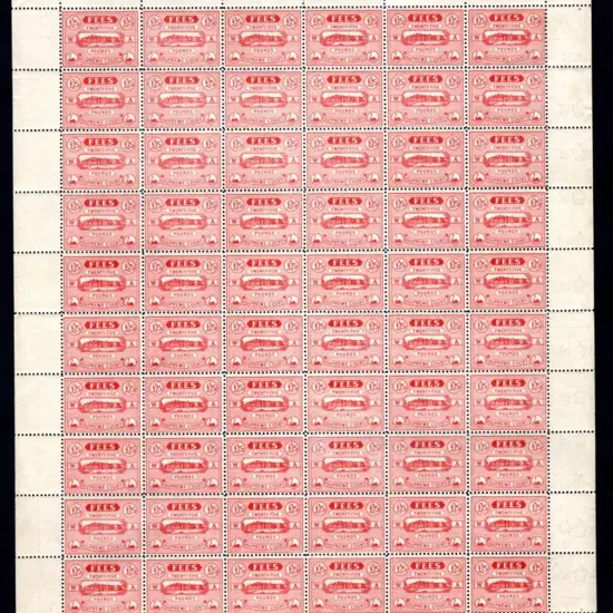 1907 £25 Supreme Court Fees red, perf. 11, WcrownA ...