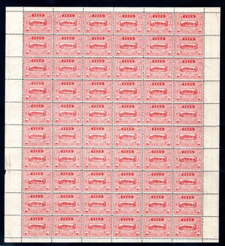 1907 £50 Supreme Court Fees red, perf. 11, WcrownA ... Image 1++