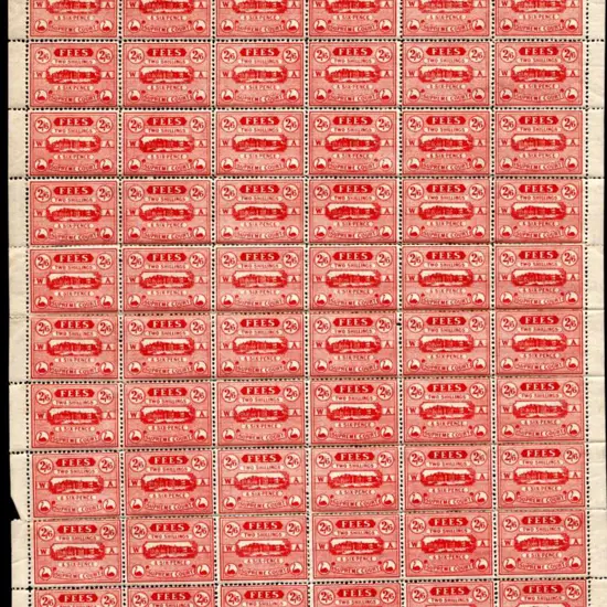 1907 2/6d Supreme Court Fees red, perf. 11, ...
