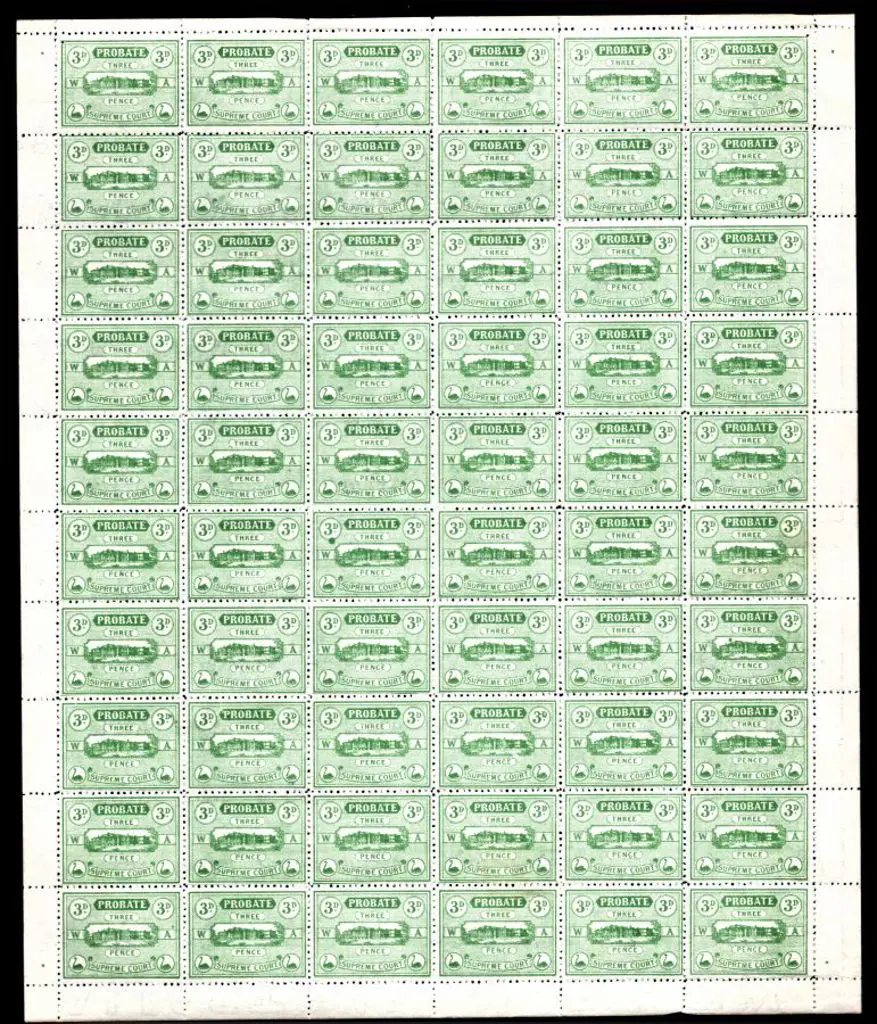 1907 3d Supreme Court Probate green, perf. 11, ... Image 1++