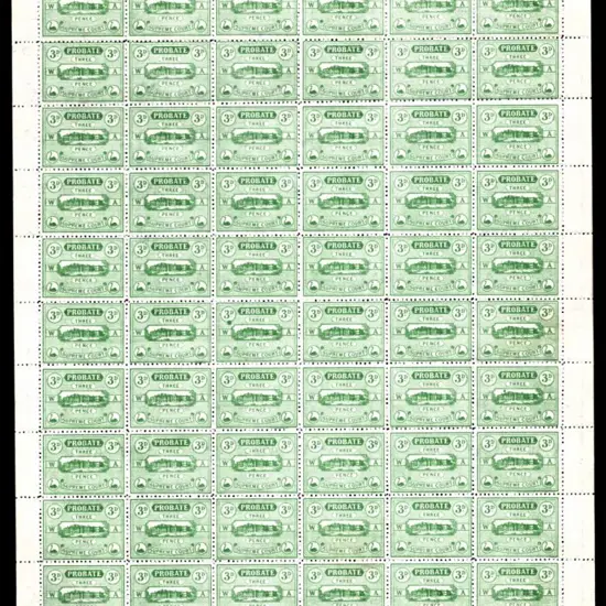 1907 3d Supreme Court Probate green, perf. 11, ...