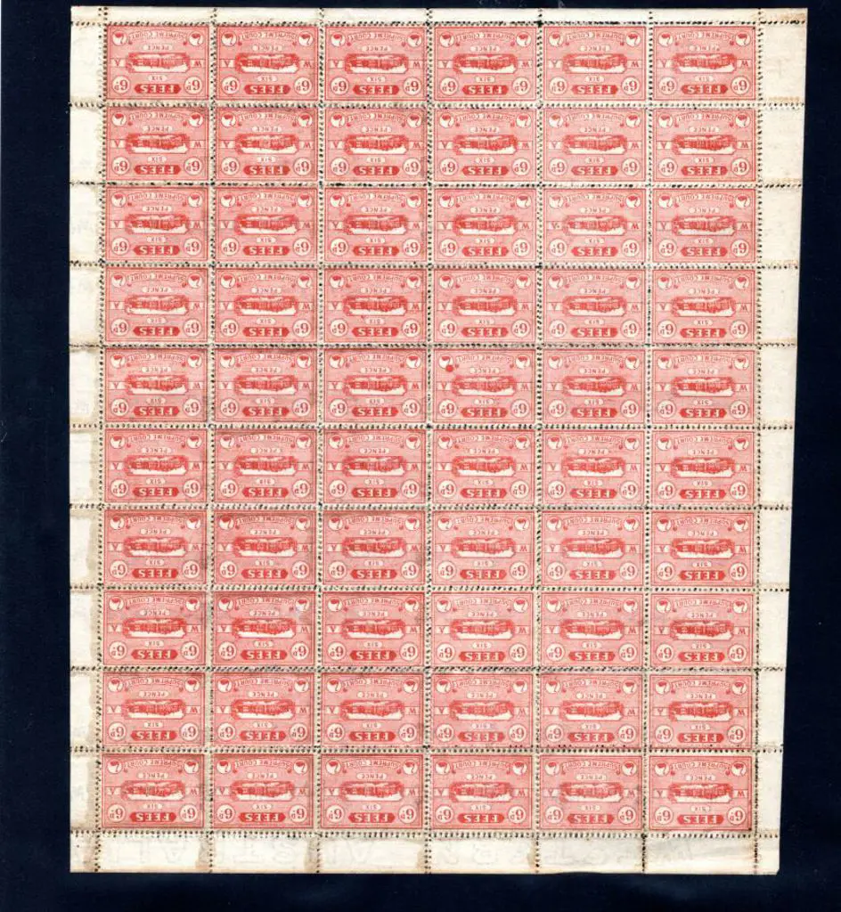 1907 6d Supreme Court Fees red, perf. 11, WcrownA ... Image 1++