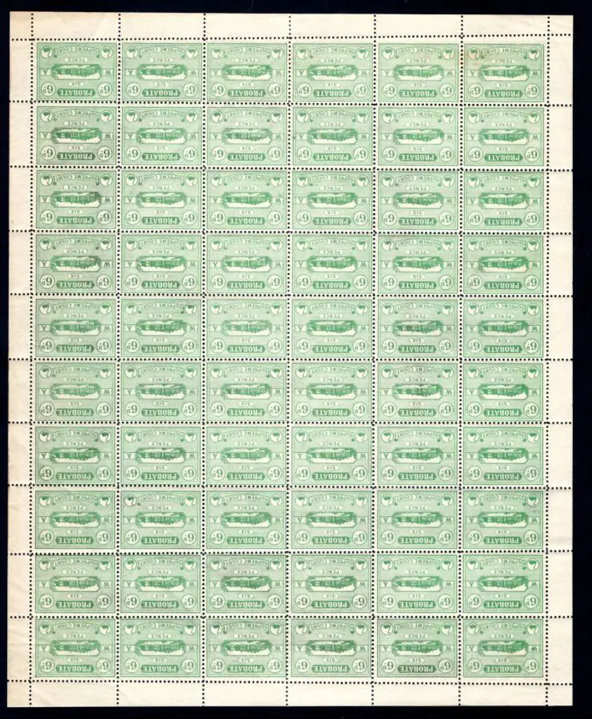1914 3d Supreme Court Probate green, perf. 11, ... Image 1++