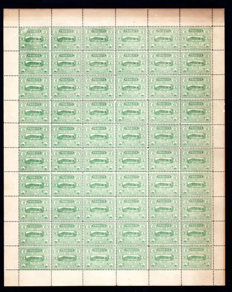 1917 £1 Supreme Court Probate green, perf. 11, no ... Image 1++