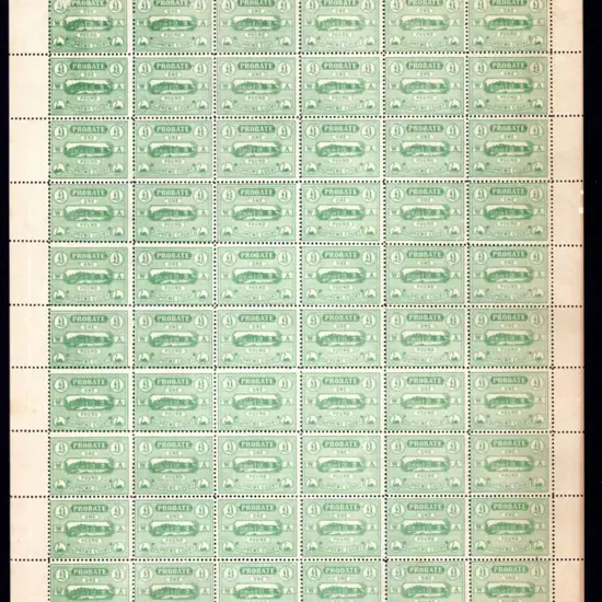 1917 £1 Supreme Court Probate green, perf. 11, no ...