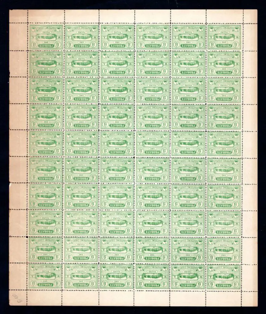 1920 £1 Supreme Court Probate green as above but ... Image 1++