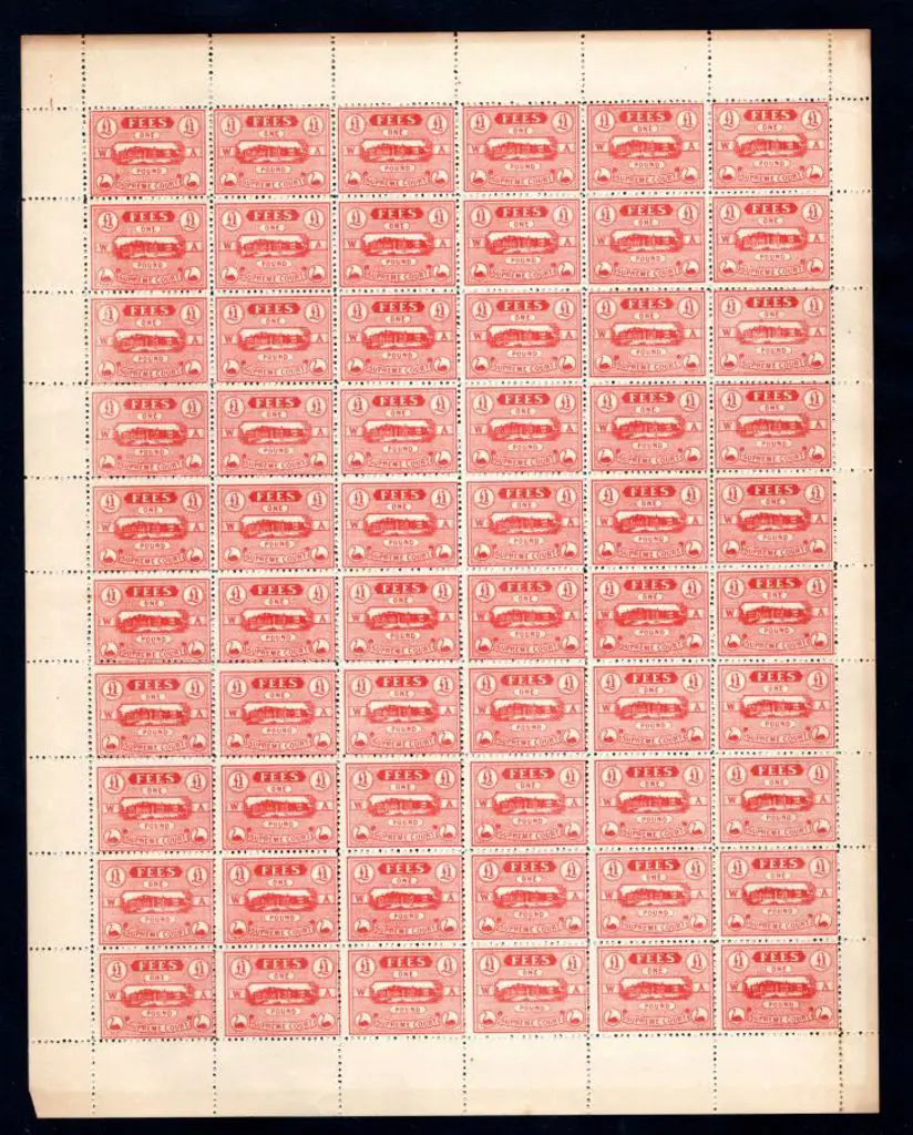 1920 £1 Supreme Court Fees red, perf. 11, no wmk ... Image 1++