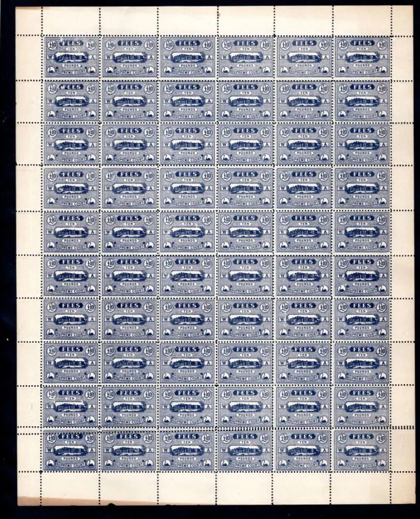 1922 £10 Supreme Court Fees blue, perf. 11, no wmk ... Image 1++