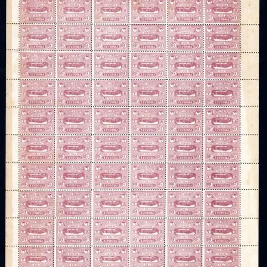 1922 £10 Supreme Court Probate rose-red perf. 11, ...