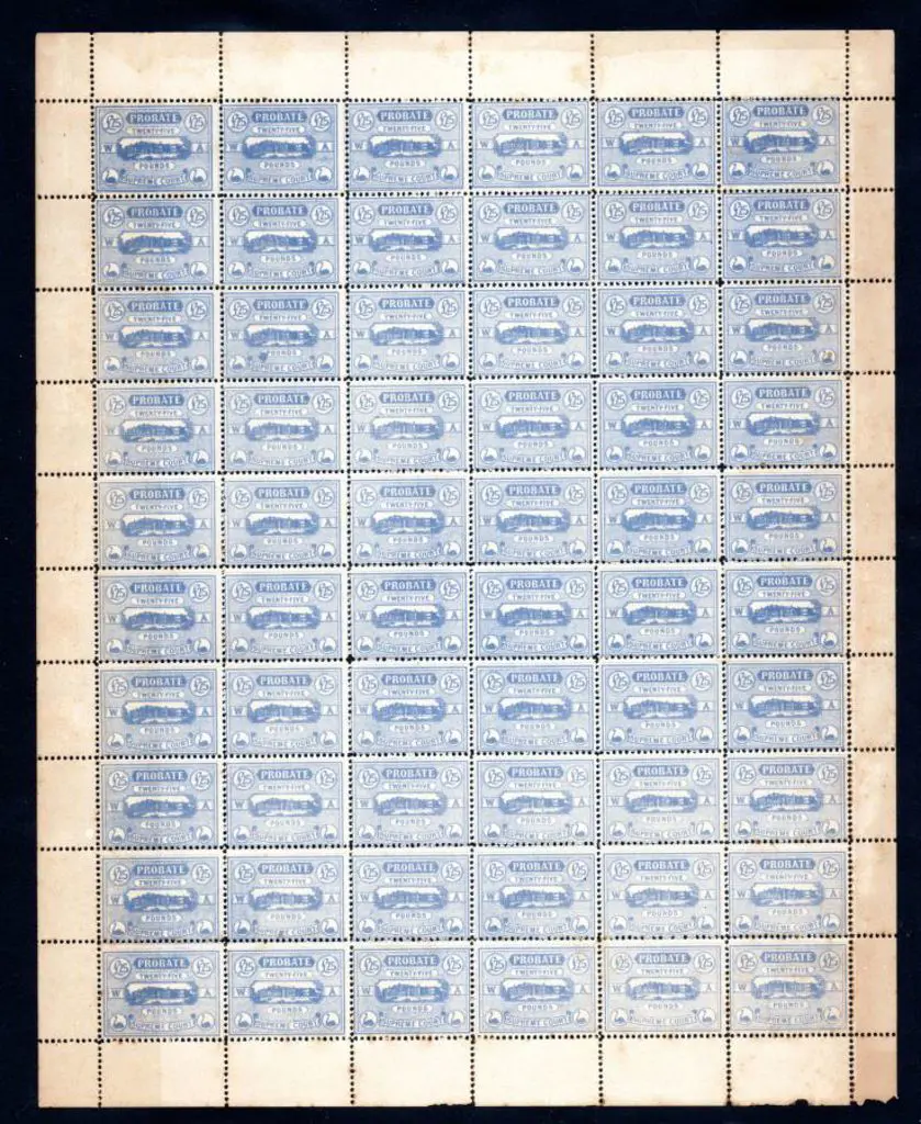 1922 £25 Supreme Court Probate blue perf. 11, no ... Image 1++