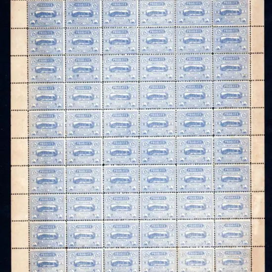 1922 £25 Supreme Court Probate blue perf. 11, no ...