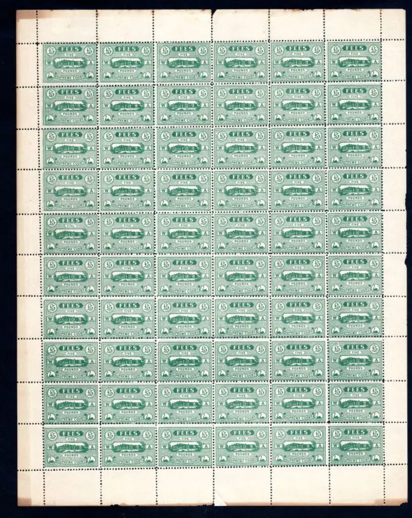 1922 £5 Supreme Court Fees green, perf. 11, no wmk ... Image 1++
