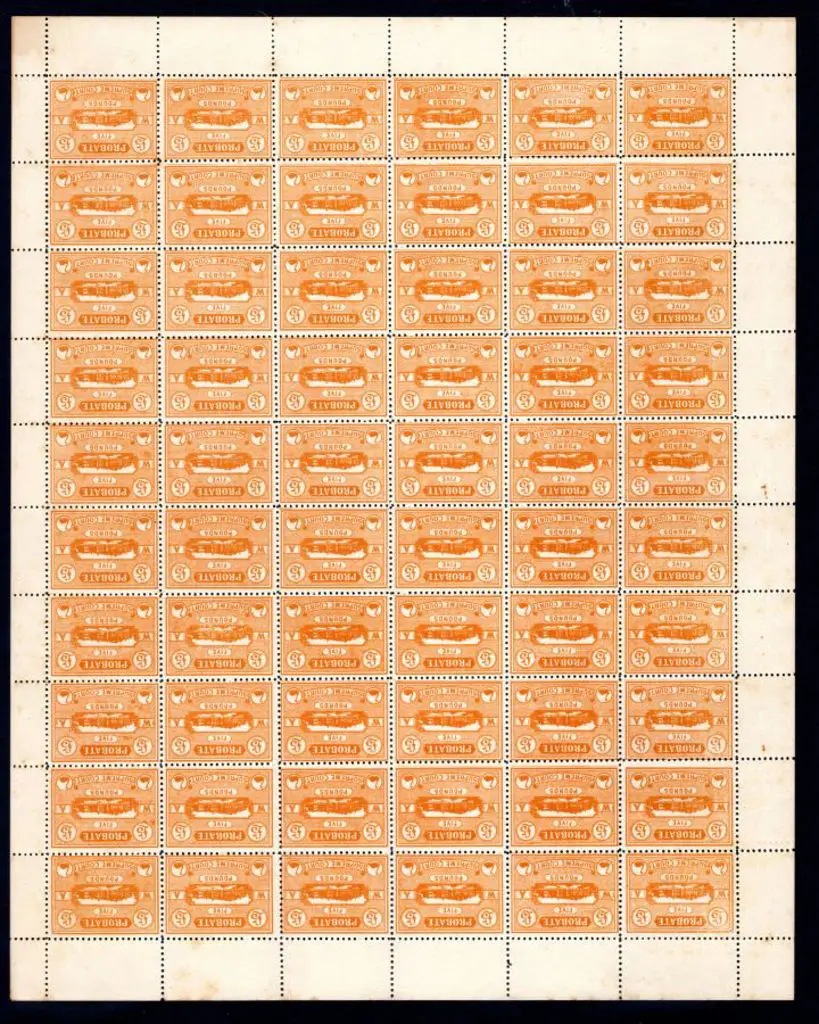 1922 £5 Supreme Court Probate orange-brown perf. ... Image 1++