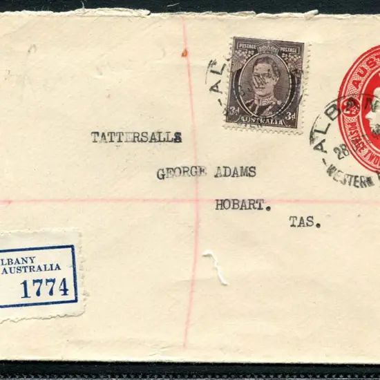 1940 (28th Jul) 2½d red KGVI embossed env ...