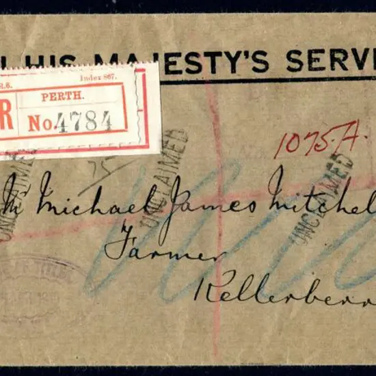 1919 (25th Apr) OHMS long buff Land Titles Office ...