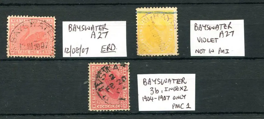 Bayswater A27 early date of 12 AU 1907, a blue ... Image 1++