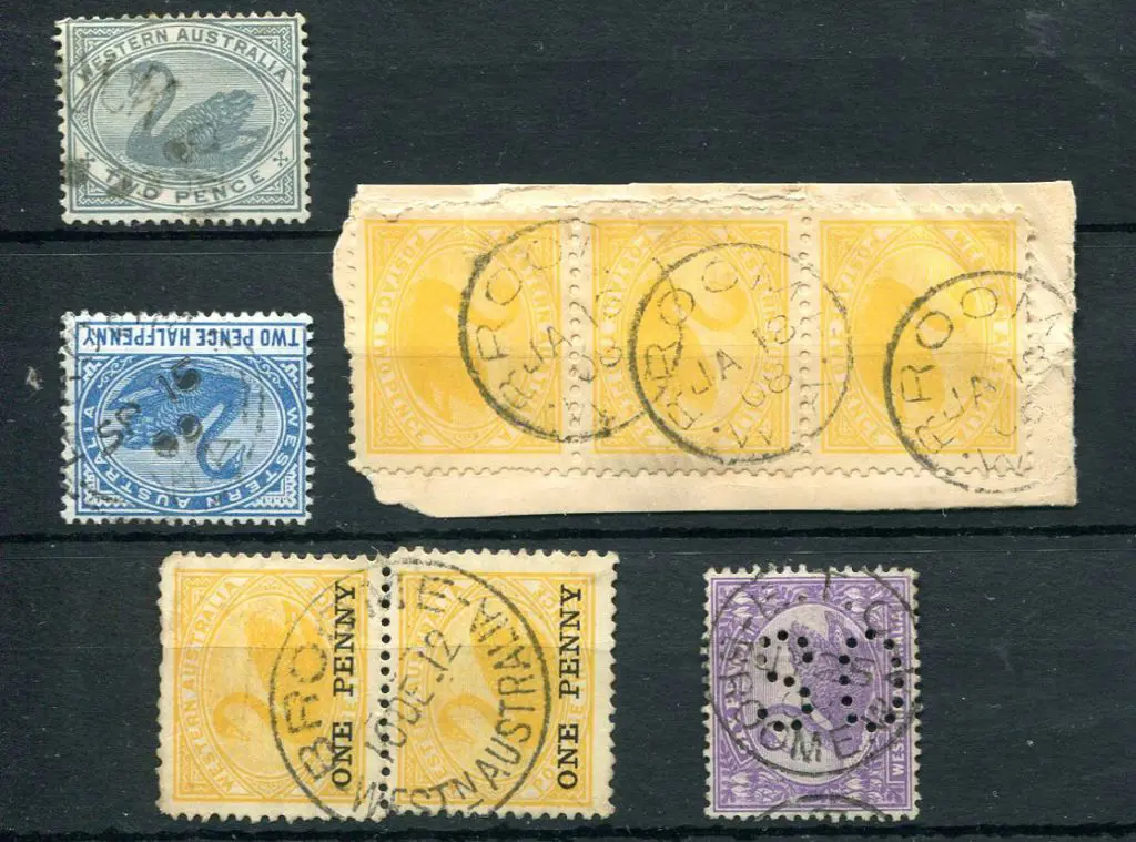 Broome 5 different incl (Roe)uck Ba(y) 2b partial ... Image 1++