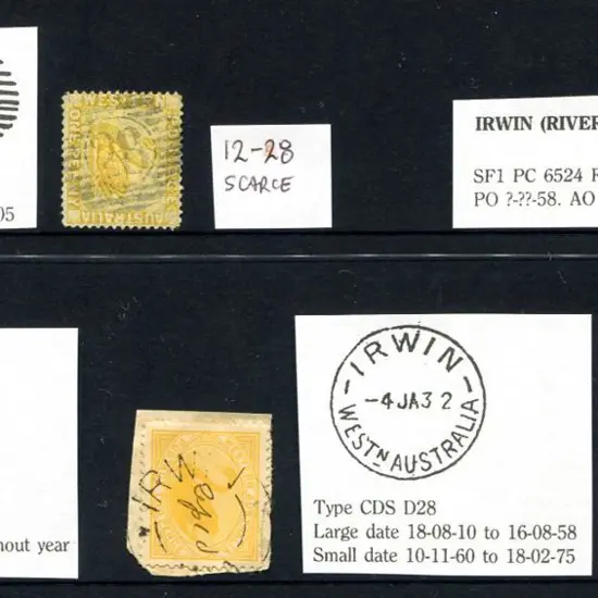 Irwin Full strike 12-28 on 1d yellow-ochre, 75% ...