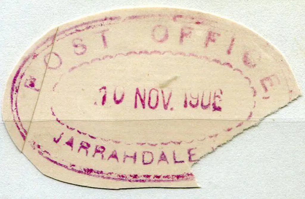 Jarrahdale W.A. Post Office ORS3 in reddish-violet ... Image 1++