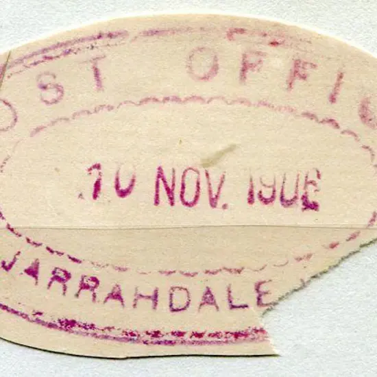 Jarrahdale W.A. Post Office ORS3 in reddish-violet ...