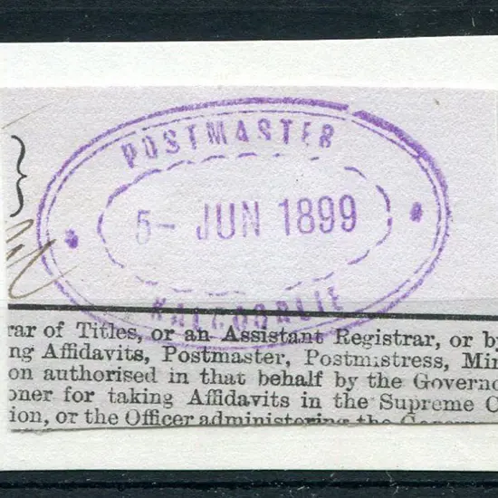 Kalgoorlie Postmaster ORS3 on piece from Official ...