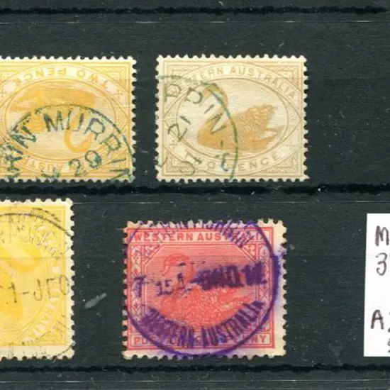 Murrin Murrin 3 x 3b strikes in black dated DE 8 ...