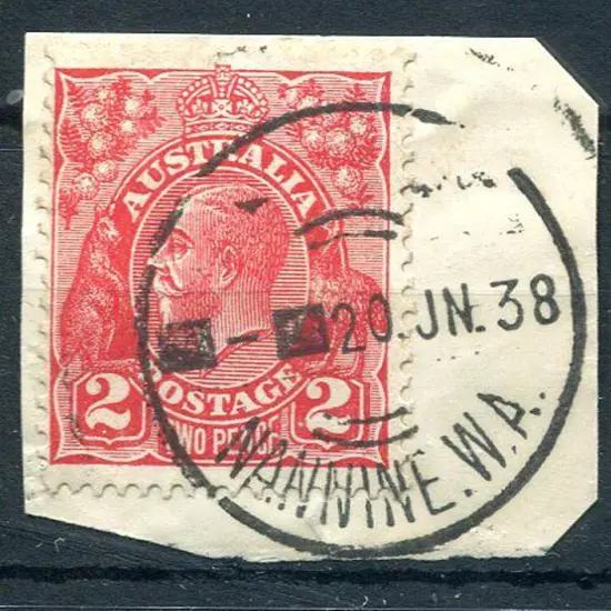 Nannine X29 strike on 2d KGV piece. Full, clear ...