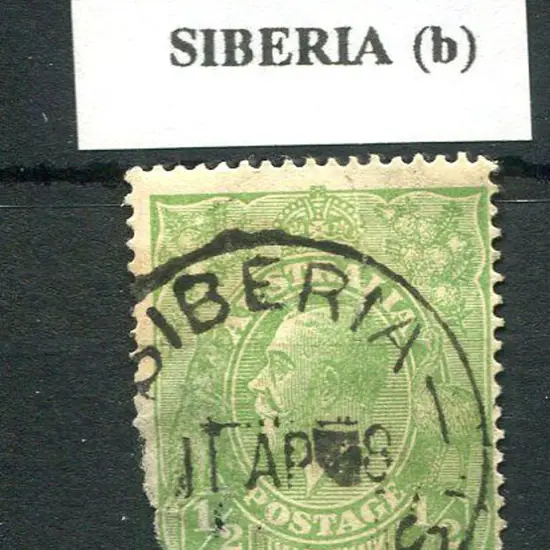 Siberia 80% strike on ½d KGV dated 11 AP (?)8 with ...