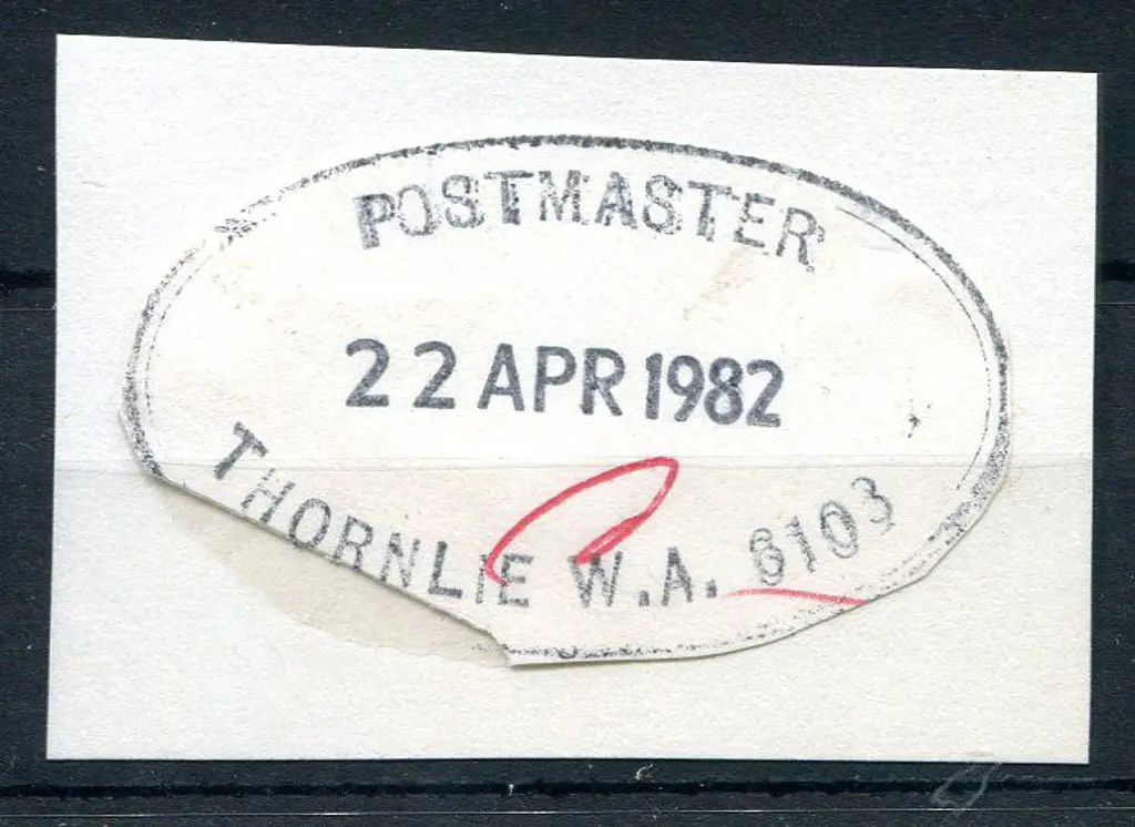 Thornlie W.A. 6103 Postmaster ORS1 Full strike cut ... Image 1++