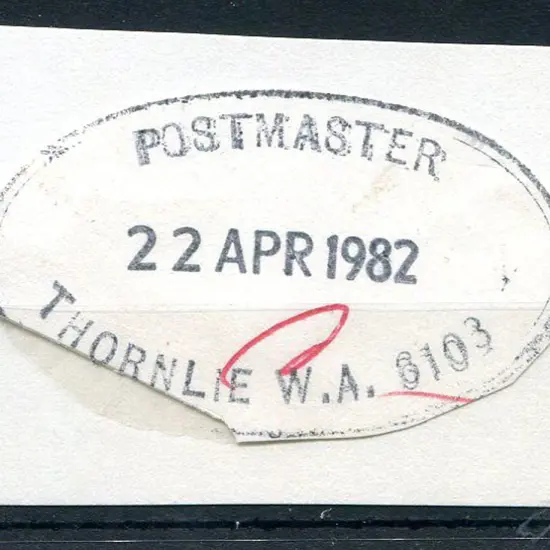Thornlie W.A. 6103 Postmaster ORS1 Full strike cut ...