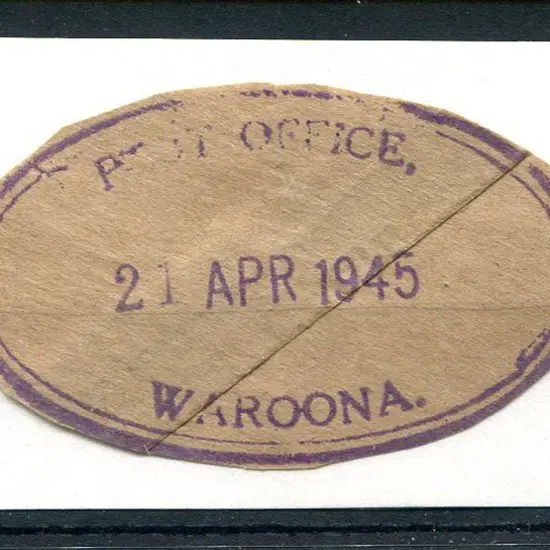 Waroona, Post Office. ORS1 Neatly cut around on ...