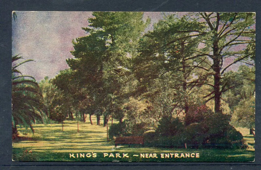 "King's Park - Near Entrance" coloured card ... Image 1++