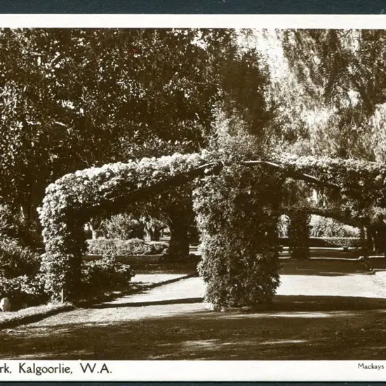 "Victoria Park, Kalgoorlie, WA" b&w photographic ...