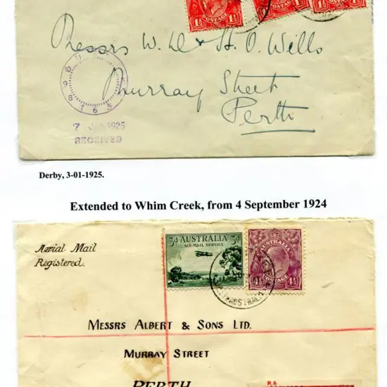 1925 (3rd Jan) Derby to Geraldton was on the ...