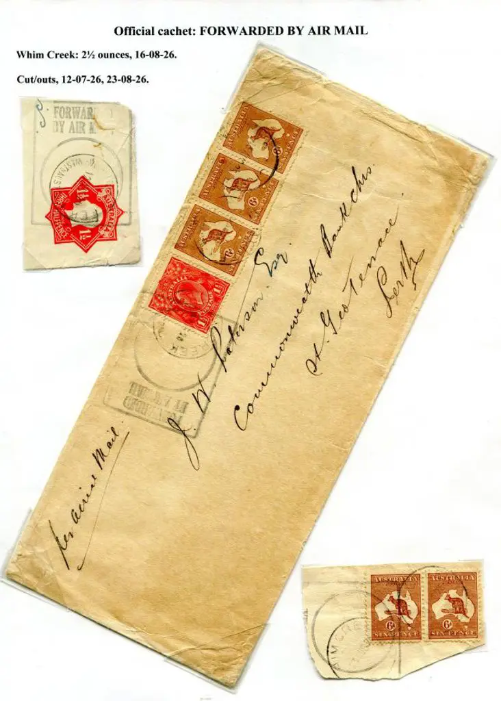 1926 (16th Aug) Whim Creek to Perth large env with ... Image 1++