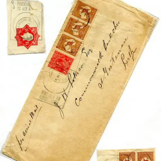 1926 (16th Aug) Whim Creek to Perth large env with ...