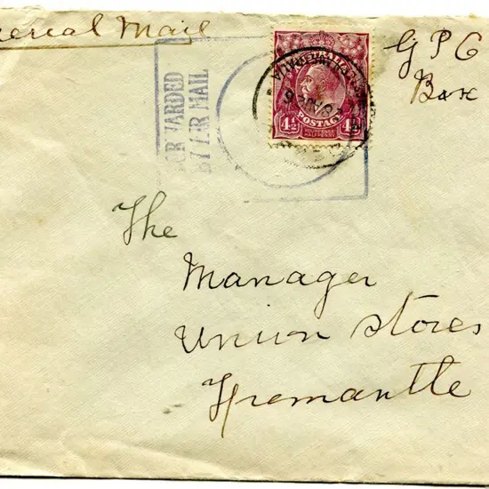 1926 (28th Aug) 4½d violet KGV tied by variable ...